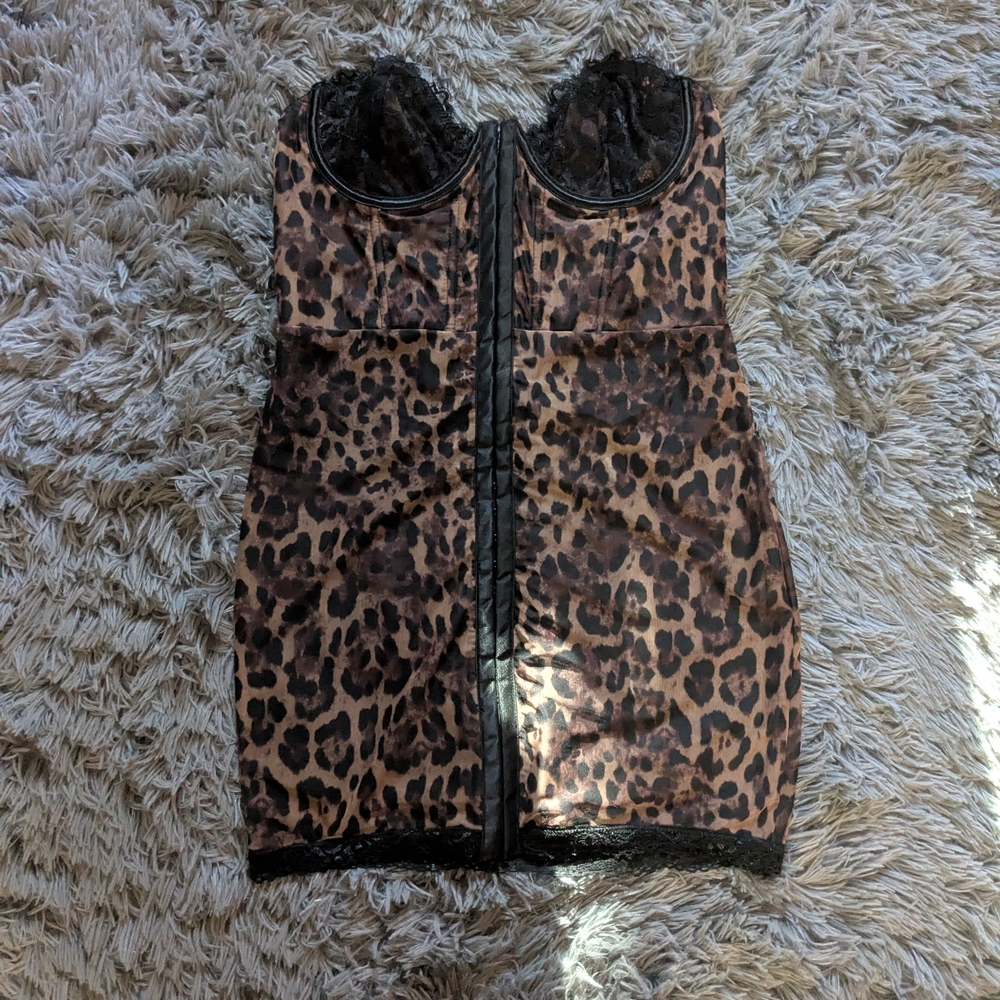 Leopard Print Slip Dress